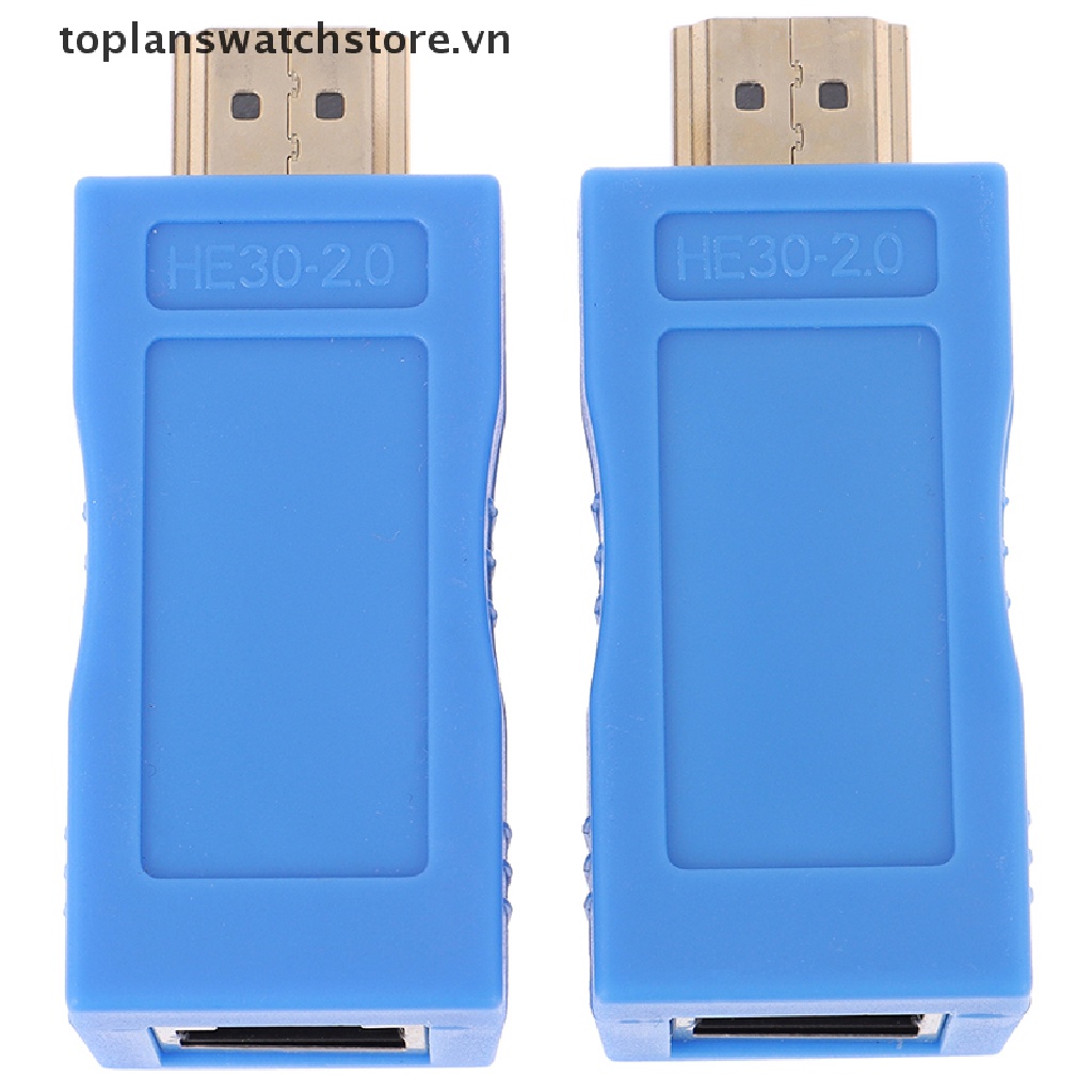 Set 2 Đầu Nối Dài Dây Cáp Mạng LAN 1080P HDMI Sang RJ45 6