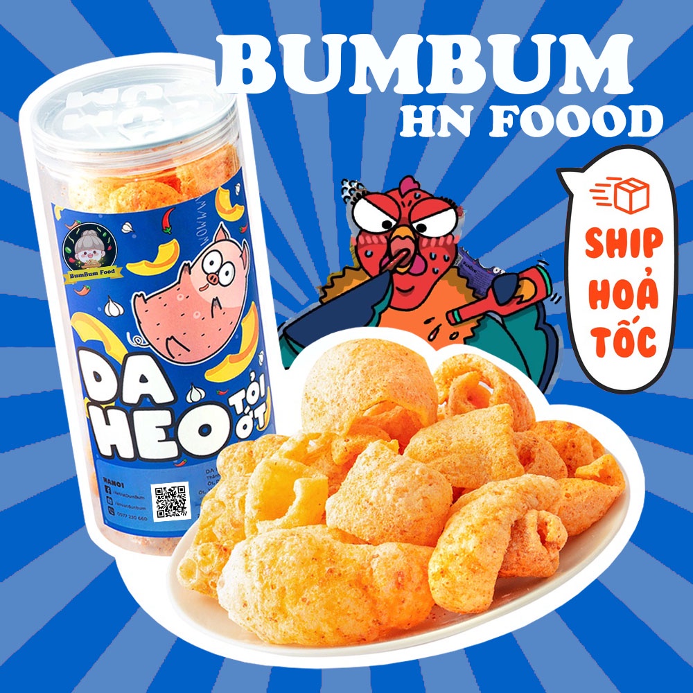 Da Heo Tỏi Ớt 160g BumBum đồ ăn vặt Hà Nội vừa ngon vừa rẻ
