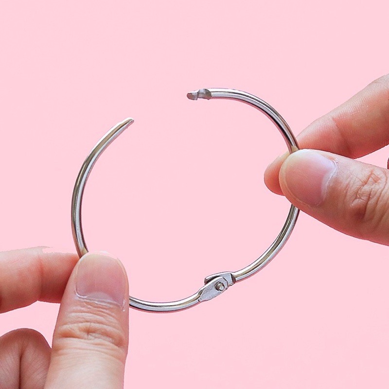 Khoen tròn đóng mở làm album flash card 1.5cm-5cm