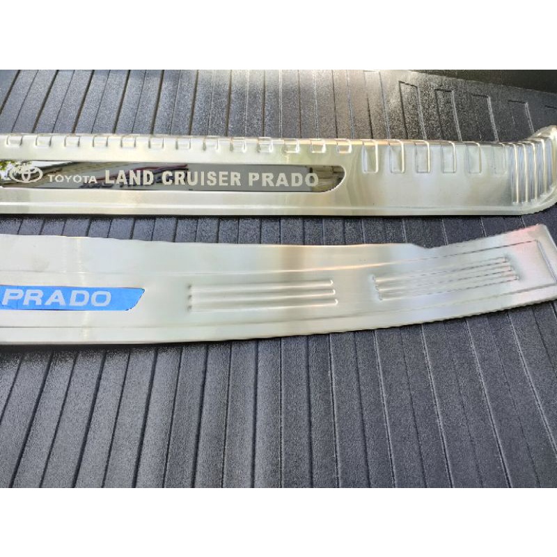 Chống trầy cốp trong, ngoài xe Toyota Land Cruiser Prado, chất liệu inox