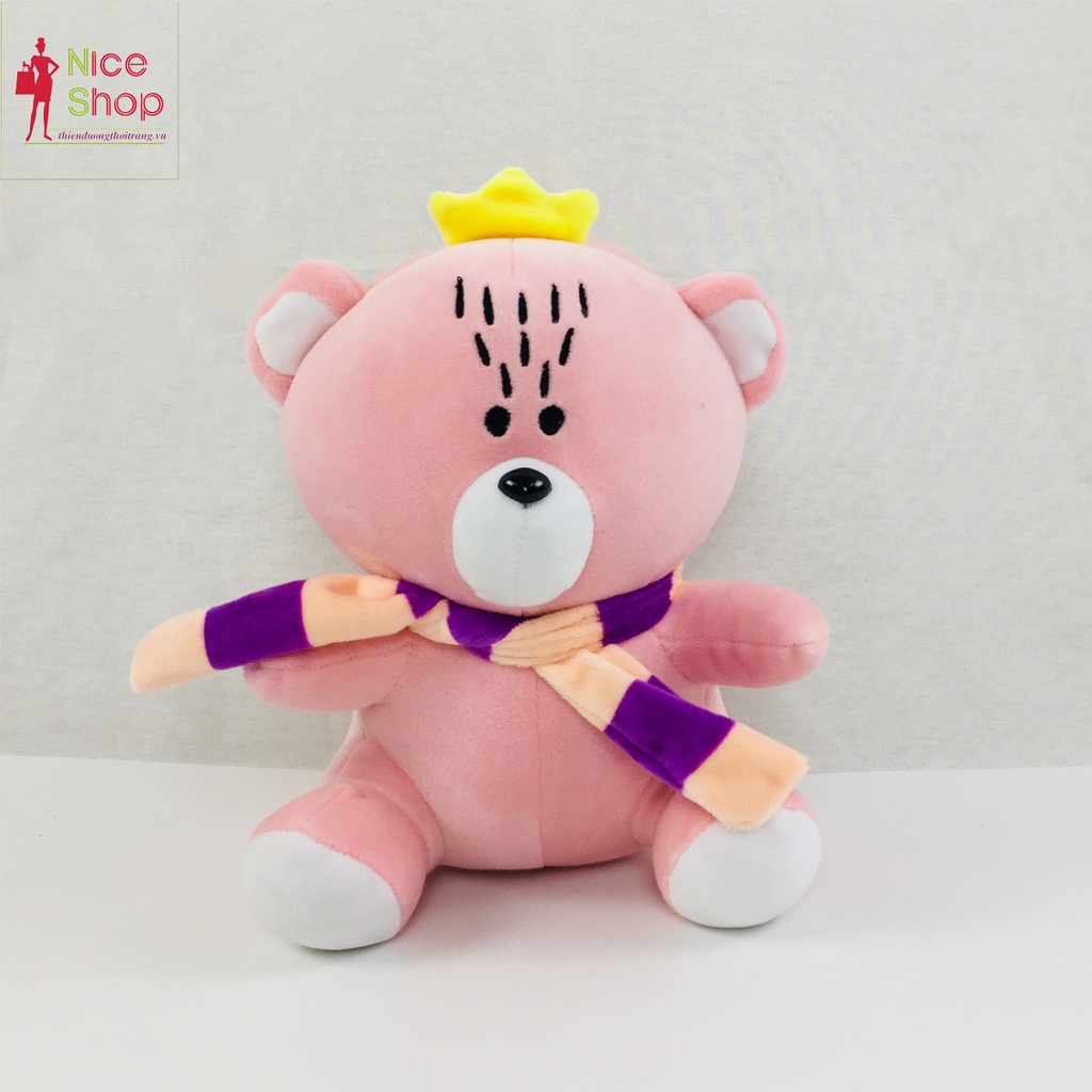 Gấu bông ôm teddy có khăn quàng cổ đáng yêu dùng để ôm &amp; trang trí - OT0714