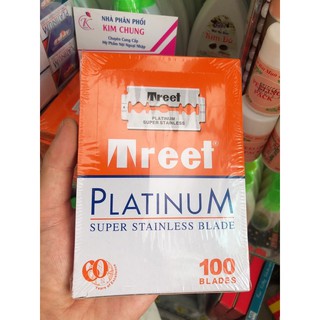 Hộp lẻ dao lam Treet cam (Hộp 10 lưỡi)