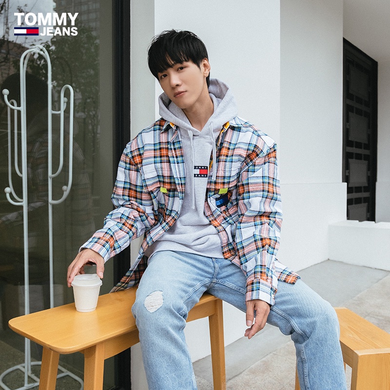 Áo Hoodie Tommy Chất Nhung cotton Dáng Rộng In Hình Lá Cờ Độc Đáo Cho Nam Và Nữ 11823