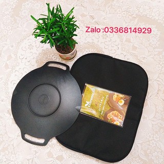 chảo gang nướng ecoramic hàn quốc