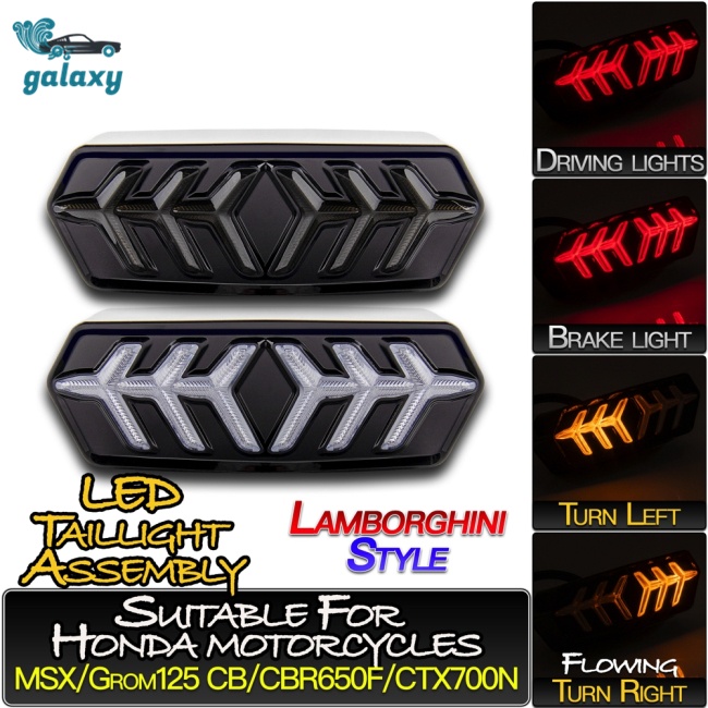 Galaxy Đèn Led Tín Hiệu Xi Nhan Gắn Đuôi Xe Mô Tô Honda MSX125 CBR650F CTX700