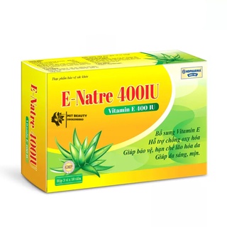 [Hộp 30 Viên] VITAMIN E NATRE 400IU hỗ trợ làm đẹp da, chống lão hóa giảm thâm nám