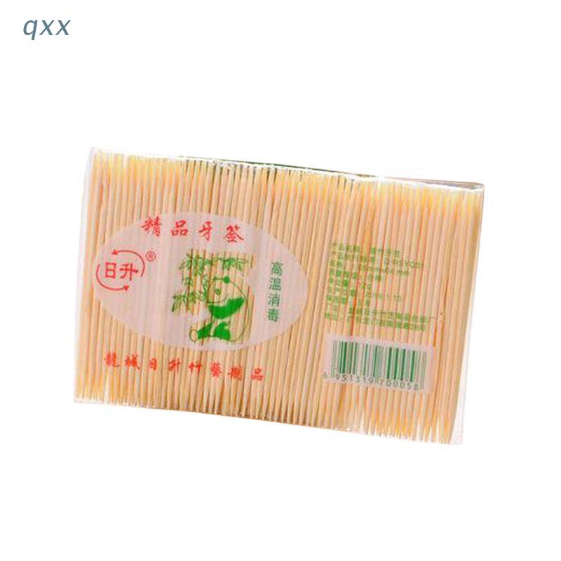 Set 100 Tăm Xỉa Răng Hai Mặt Bằng Gỗ Tre Dùng Một Lần Cho Nhà Hàng/Nhà Hàng