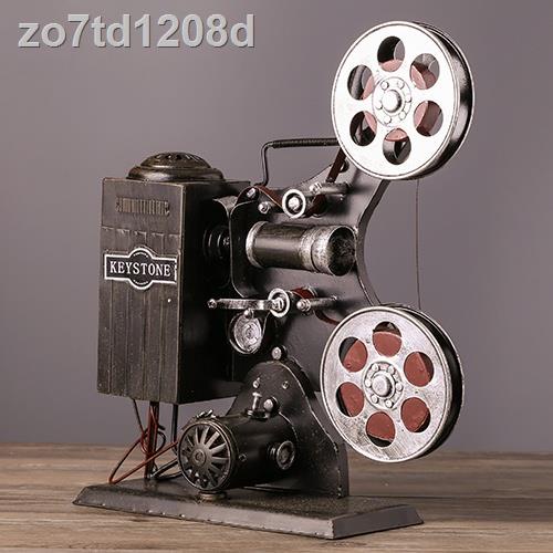 ✟✁Cổ điển những năm 80 máy chiếu phim mô hình đạo cụ quán bar nhà hàng trang trí hoài đồ vật cũ
