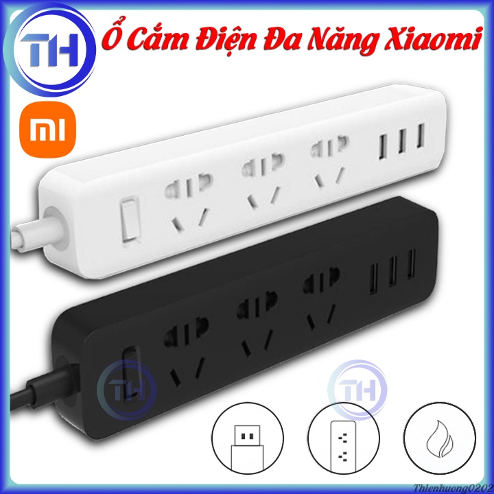 Ổ Cắm Điện Xiaomi Mi Power Strip - Ổ Cắm Điện Đa Năng Có Cổng Usb Thông Minh Tự Điều Áp Chỉnh Dòng Vào Phù Hợp