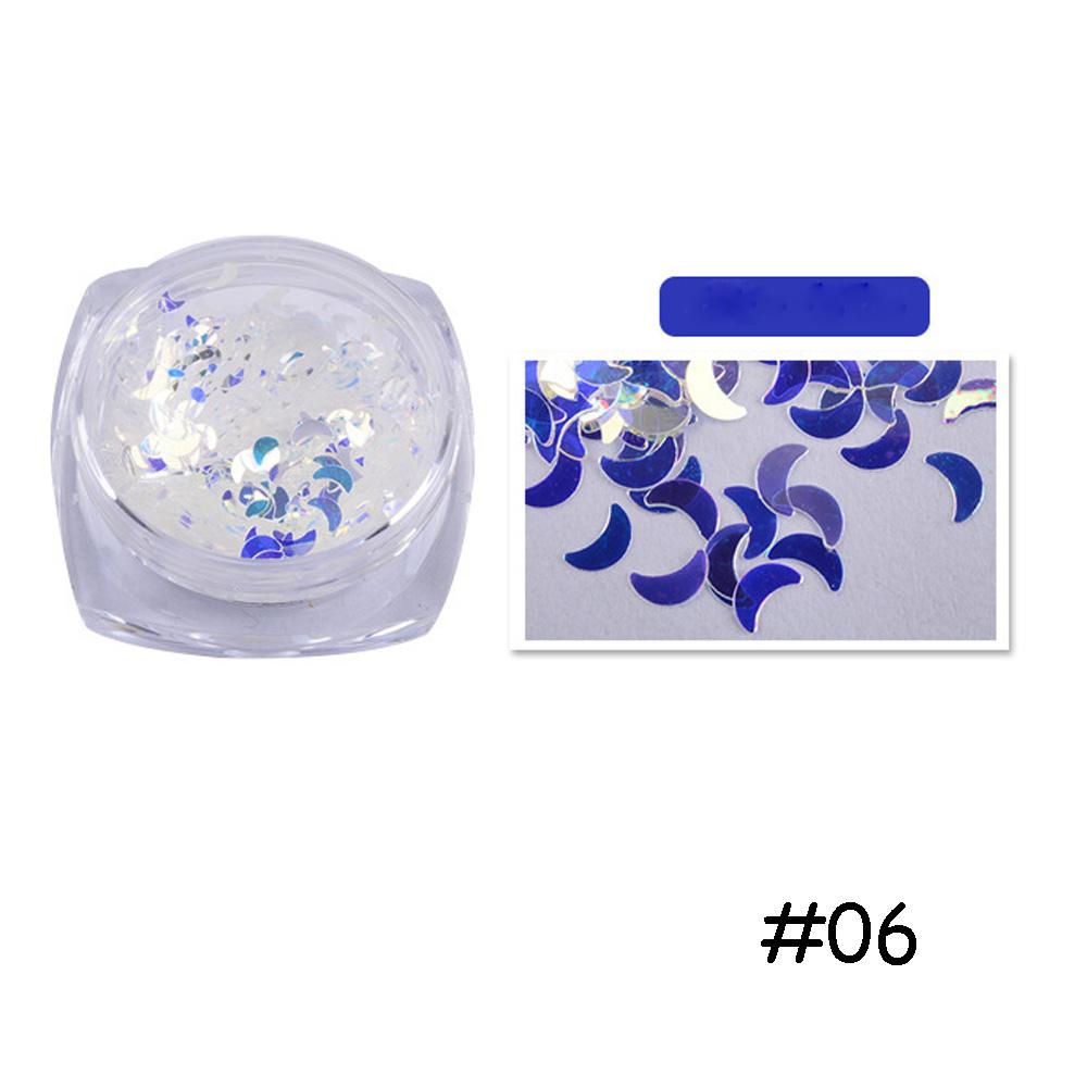 Sequin Hình Bông Tuyết / Mặt Trăng / Ngôi Sao Màu Xanh Dương|Kim Tuyến Lấp Lánh Trang Trí Móng Tay