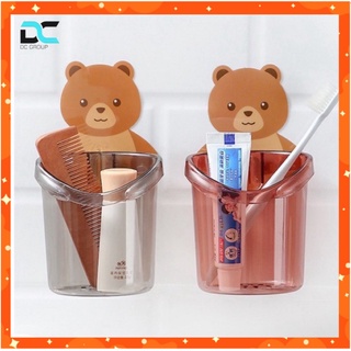 [Hàng Loại 1] Cốc gấu dán tường đựng bàn chải đánh răng, cốc gấu nâu đựng kem đánh răng tiện dụng, chuyên nghiệp