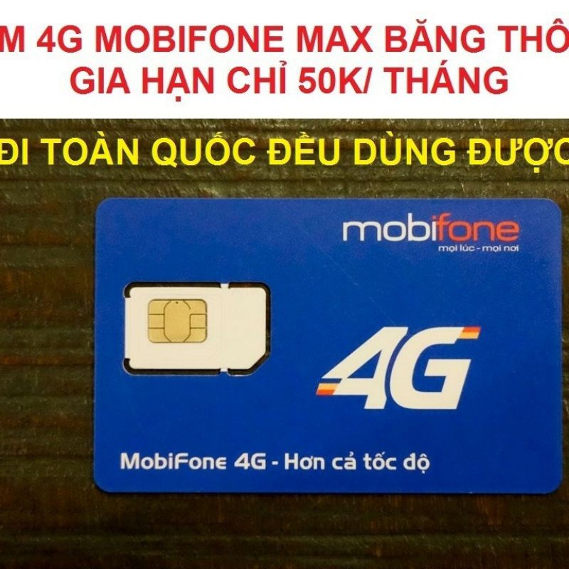 SIM 4G MOBIFONE 1 năm MAX BĂNG THÔNG 1 tỷ GB (DATA KHÔNG GIỚI HẠN).