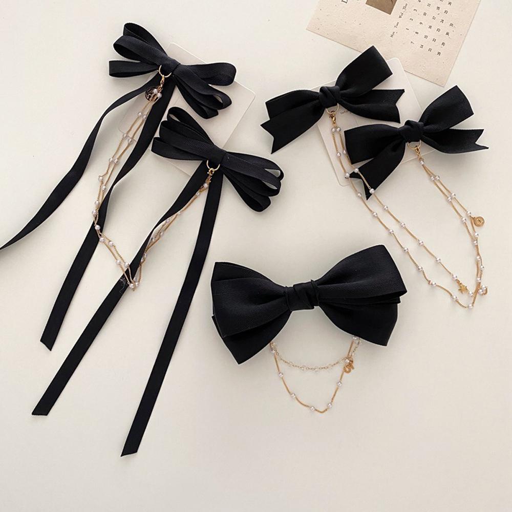 Kẹp Tóc Đính Nơ Tua Rua Thời Trang Cho Nữ