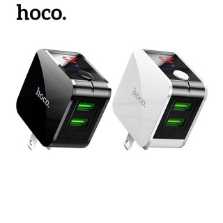 Cốc Sạc Hoco HK5 2.4A 2 Cổng USB, Tự Ngắt Khi Đầy, Màn Hình Hiển Thị - BH 12 Tháng - Hưng Long PC