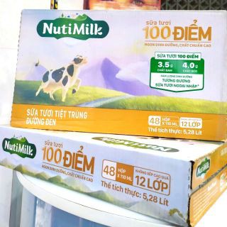 Sữa Nutimilk Tươi Đường Đen Hộp 180ml-Nutifood