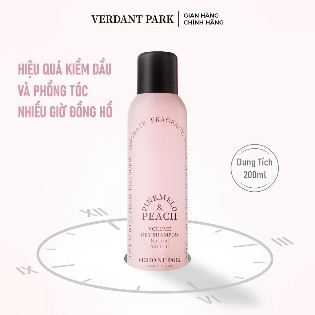 Xịt khô phồng tóc VERDANT PARK 200ml dầu gội khô kiềm dầu lâu bết mùi Đào Pinkmelo Peach Verdantpark VDPK01 VDPK03