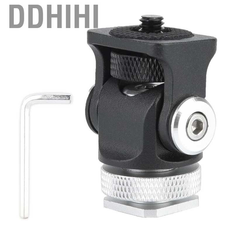 Ddhihi New Mini Hot Shoe Mount Monitor Microphone Flash Holder 1/4"Screw Camera Bracket