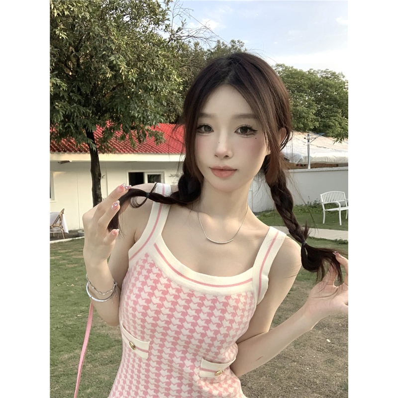 Đầm Midi Tay Ngắn Cổ Polo Họa Tiết Kẻ Sọc Thời Trang Mùa Hè Phong Cách Hàn Quốc Cho Nữ