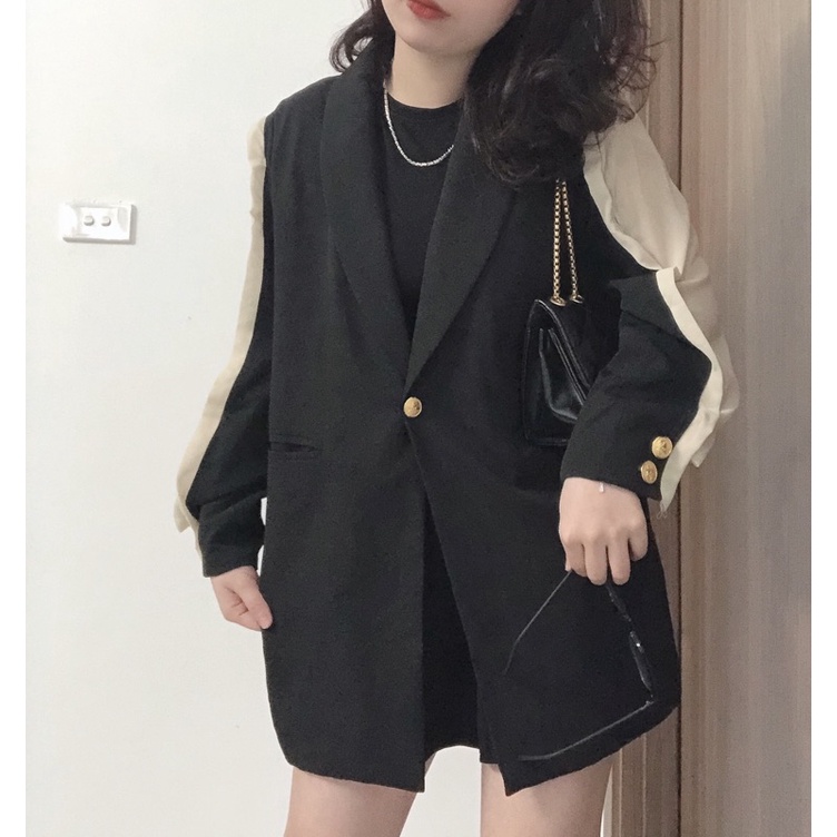 Áo khoác blazer 2hand nam nữ lót 2 lớp
