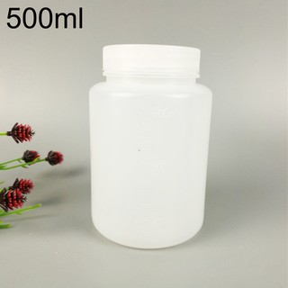 [Vip] Chai nhựa phòng thí nghiệm 500ml Nắp hóa chất Hộp đựng rỗng trong suốt