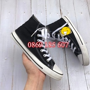 Giày Thể Thao CV Đen Trắng Cao Cổ Nam Nữ