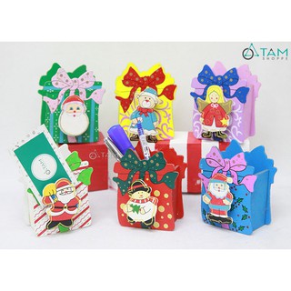 Hộp cắm bút kẹp ảnh Noel gỗ NOEL-HCB-01 TAN