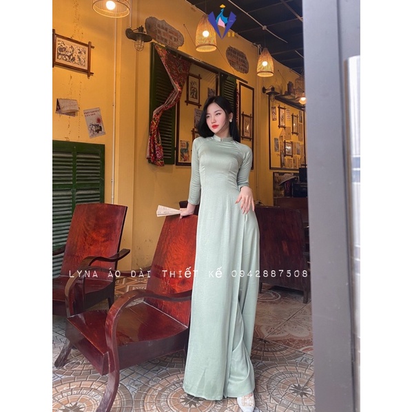 Áo dài xinh, áo dài truyền thống lụa mềm mại, tôn da tôn dáng, mặc sang