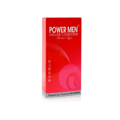 Bao Cao Su POWER MEN Rocket Gân Gai Hộp 12 Cái