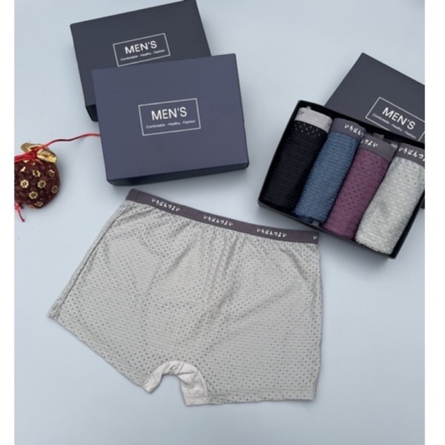 Hộp 4 quần sịp đùi thông hơi nhật bản full box 684