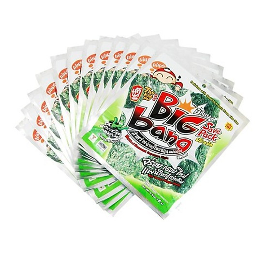 Lốc 12 Gói Snack Rong Biển Bigbang Taokaenoi Vị Truyền Thống - Gói 6g