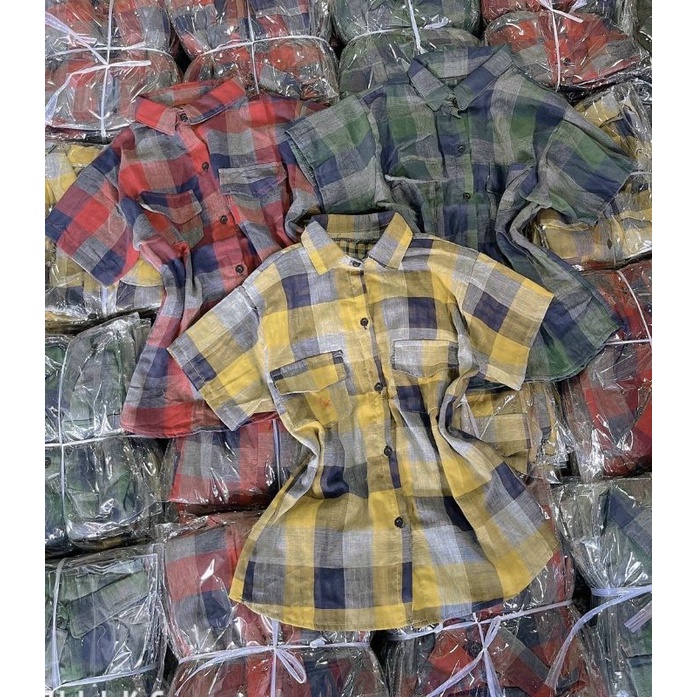 Sơ mi cotton sước sọc