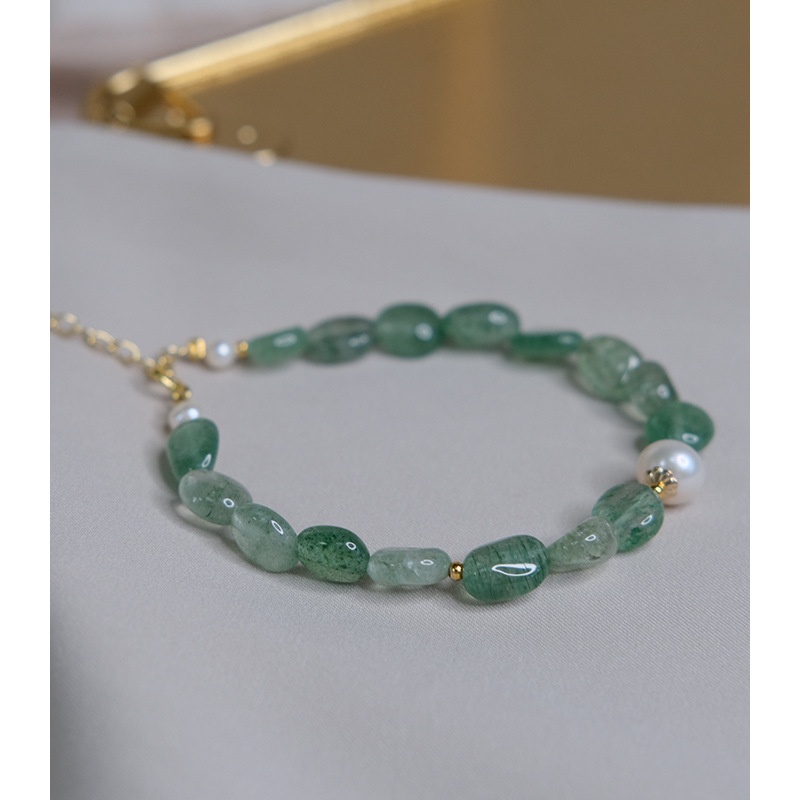 [Hàng Mới] Vòng Tay Đính Hạt Giả Ngọc Trai Phong Cách Hàn Quốc