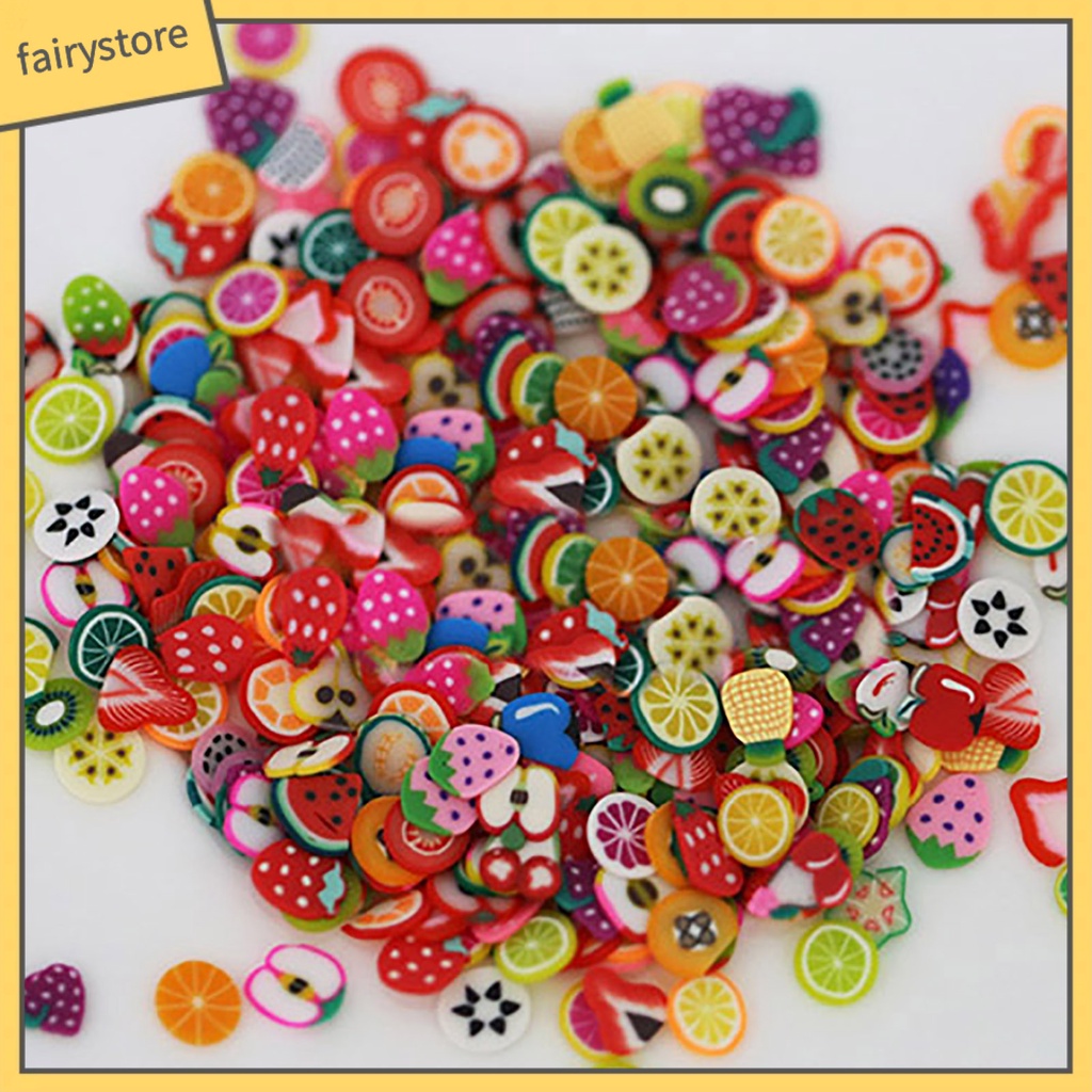 Set 1000 sticker hình hoa/trái cây 3D dùng trang trí móng tay tiện dụng