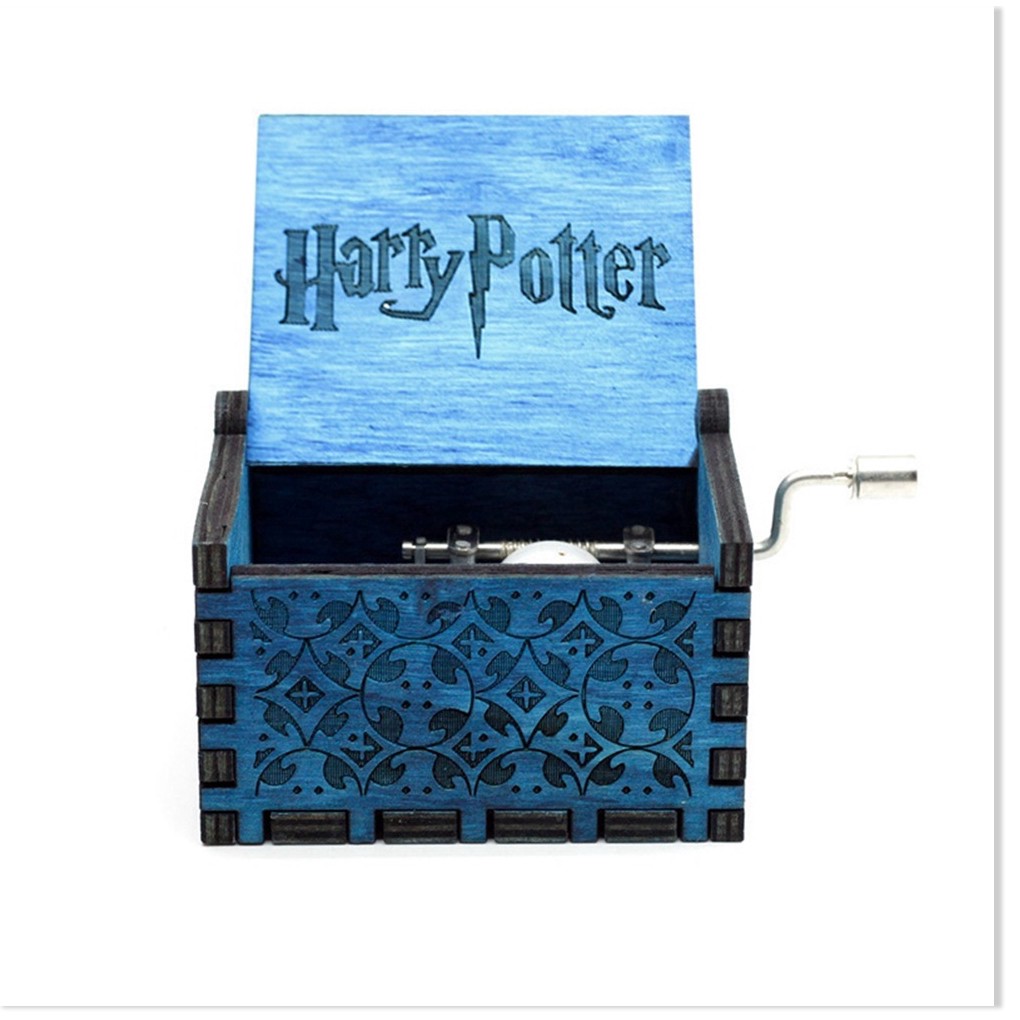 Harry Potter hộp trò chơi âm nhạc cổ điển hộp nhạc bằng gỗ quay tay thủ công