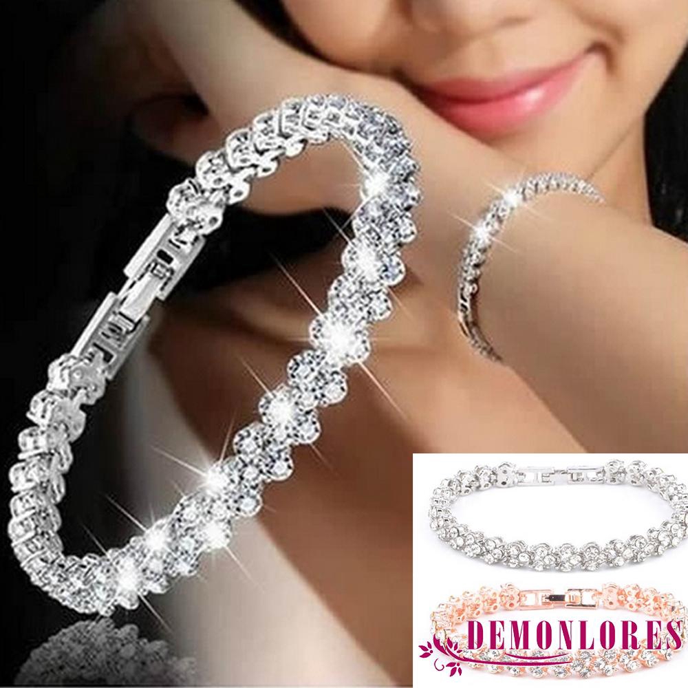 Vòng đeo tay đính đá kiểu dáng thời trang thanh lịch dành cho nữ