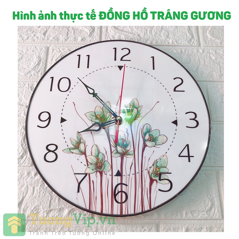 Đồng Hồ Treo Tường Tráng Gương Trái Đất (Đường Kính 40cm)