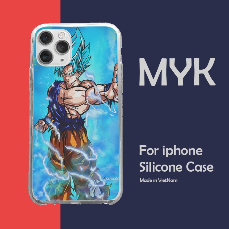 Ốp Lưng Goku blue  hãy tránh xa ta cho Iphone 5 6 7 8 Plus 11 12 Pro Max X Xr GOKPOD00320