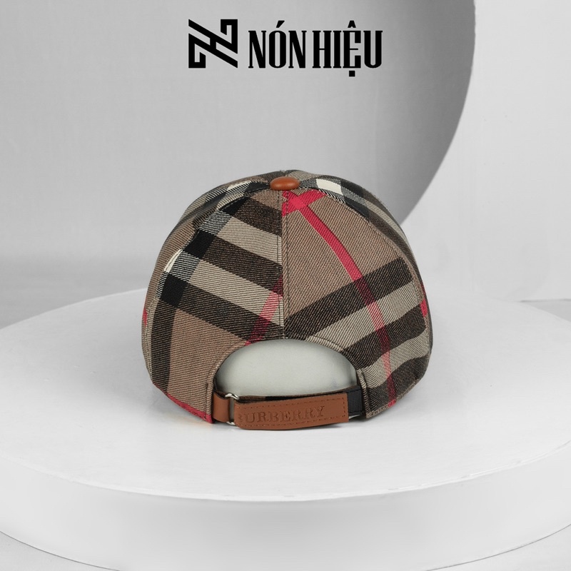 Mũ lưỡi trai - Nón Bucket phối viền da hoạ tiết Burberry MADE IN BANGLADESH Full Tem Mark hãng