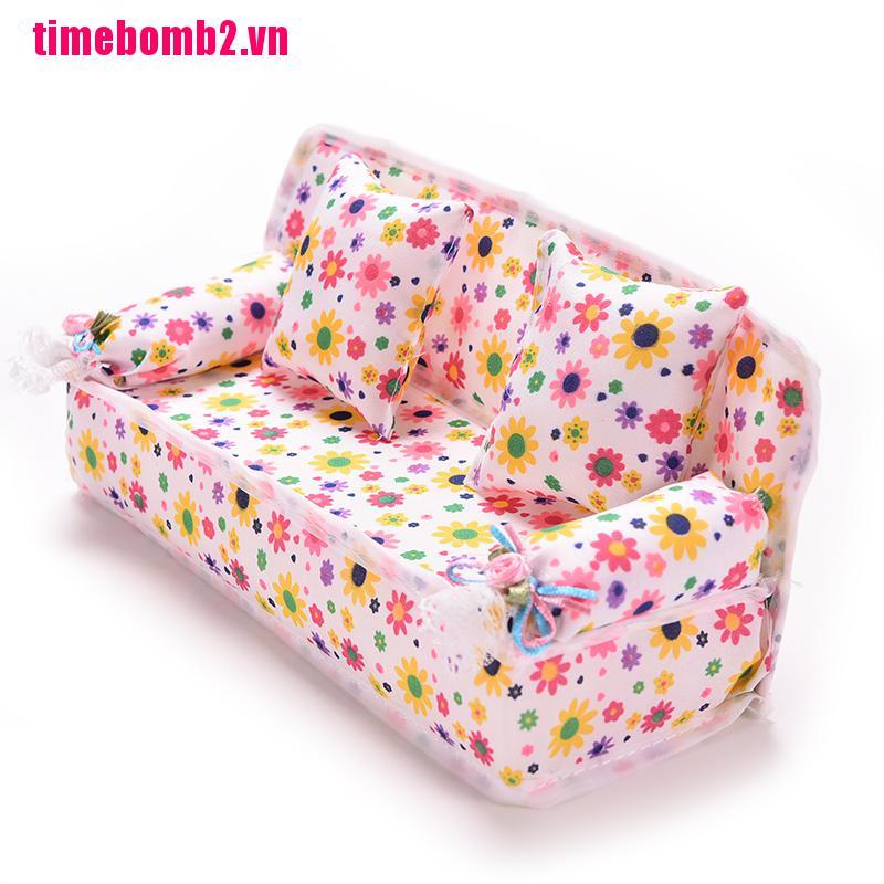 Bộ 3 Sản Phẩm Gồm 1 Ghế Sofa 2 Gối Cho Búp Bê