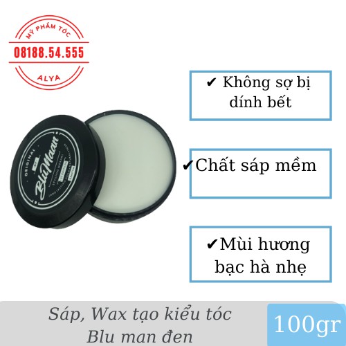 Sáp vuốt tóc BLUMAN ORIGINAL ĐEN 100gr tạo kiểu giữ nếp cho tóc. HÀNG CHÍNH HÃNG