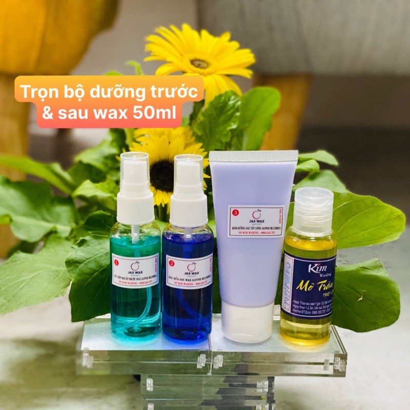 Trọn bộ dưỡng trước và sau wax 4 bước