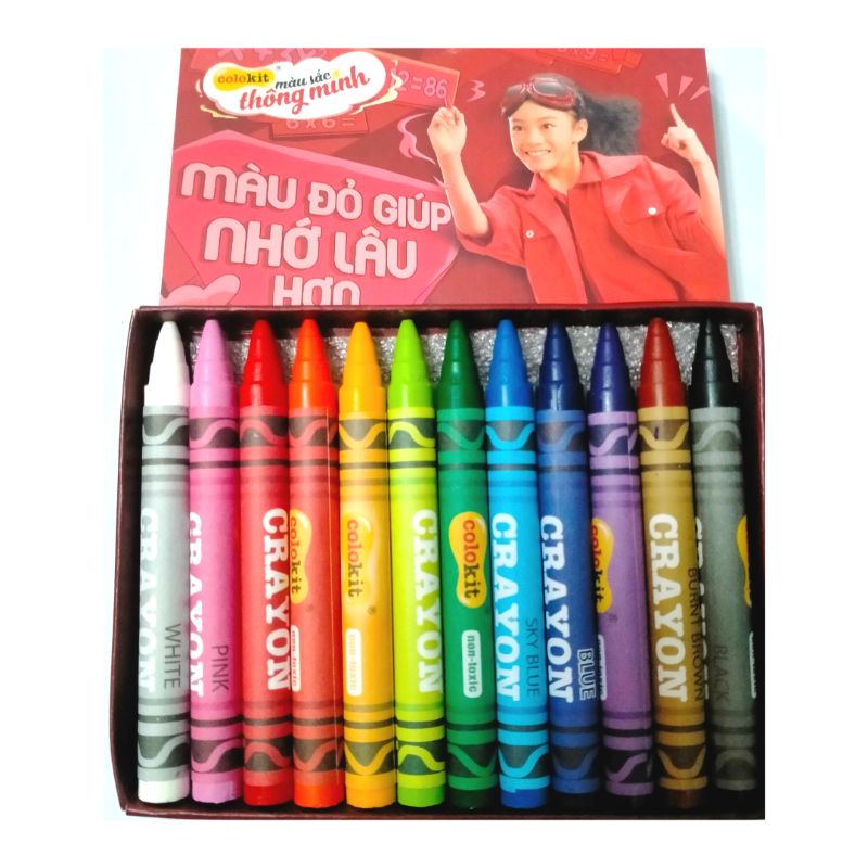 Bút sáp màu Thiên Long hộp 12 cái