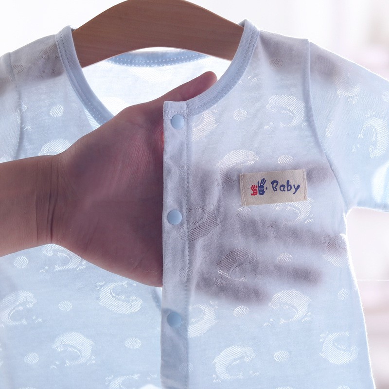 Bộ quần áo dài tay cúc giữa Cotton mỏng mặc hè thu cho bé trai bé gái Hàng Quảng Châu xuất Nhật BDTH01