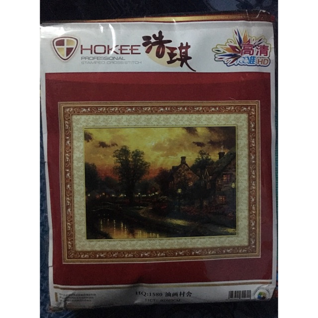 Tranh thêu chữ thập tổ ấm phong cảnh châu âu
