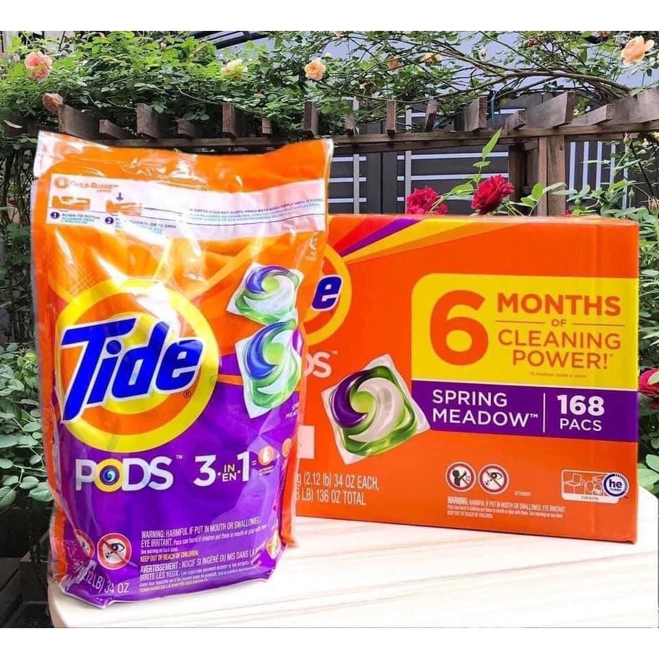 Viên giặt tide pods 3in1 của Mỹ- bịch 42 viên