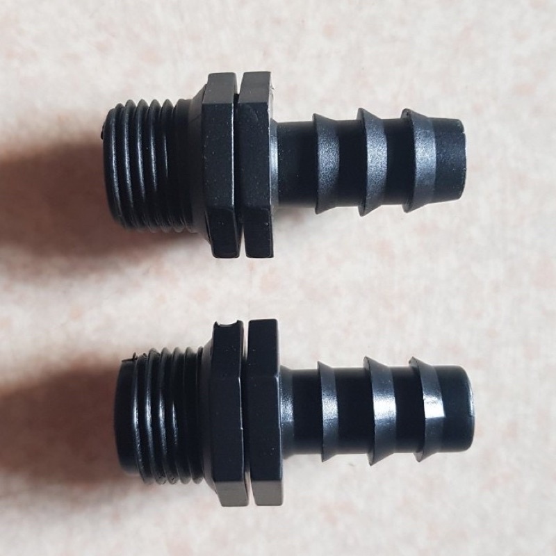 Nối ren ngoài 21mm ra 16mm dùng nối ống LDPE trong hệ thống tưới tưới động