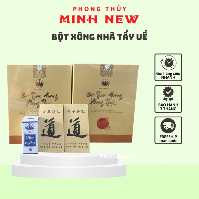 (Combo 2) Bột xông nhà tẩy uế thần hương phong thủy Kim Tâm Cát thảo mộc thiên nhiên cao cấp - Minhnew shop