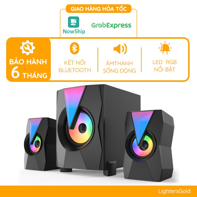 Loa Bluetooth 2.1 Dùng Cho Tivi Máy Vi Tính PC Laptop FT-K9 Thiết Kế Hiện Đại Có Đèn Led RGB Nổi Bật Loa Công Suất Lớn