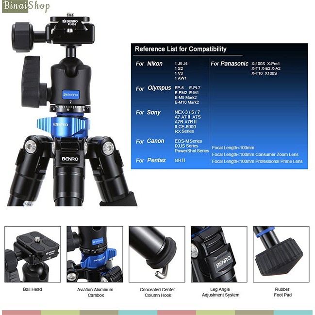 Chân đế tripod cho máy ảnh chất lượng cao Benro IS05