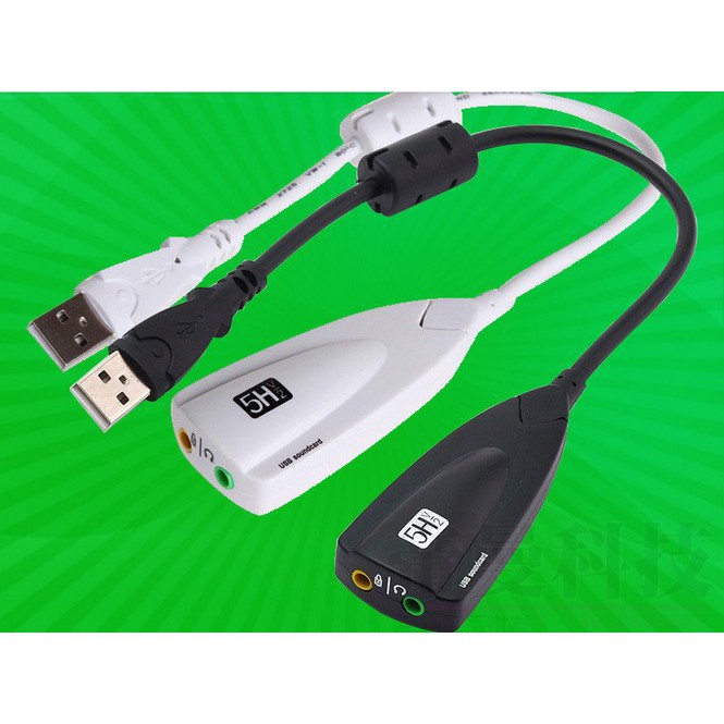 Dây Cáp Chuyển Đổi USB Sound Cao Cấp 5Hv2 7.1  Chia Mic Và Loa Từ Cổng USB